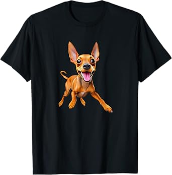 Minpin miniature pinscher min pin puppy dog dad mom kids pet T-Shirt