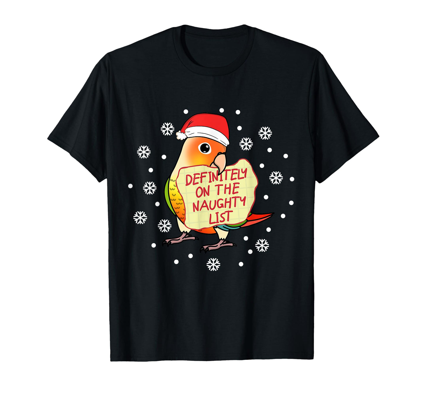 Naughty List Parrot | Green Cheek Pineapple Conure T-Shirt