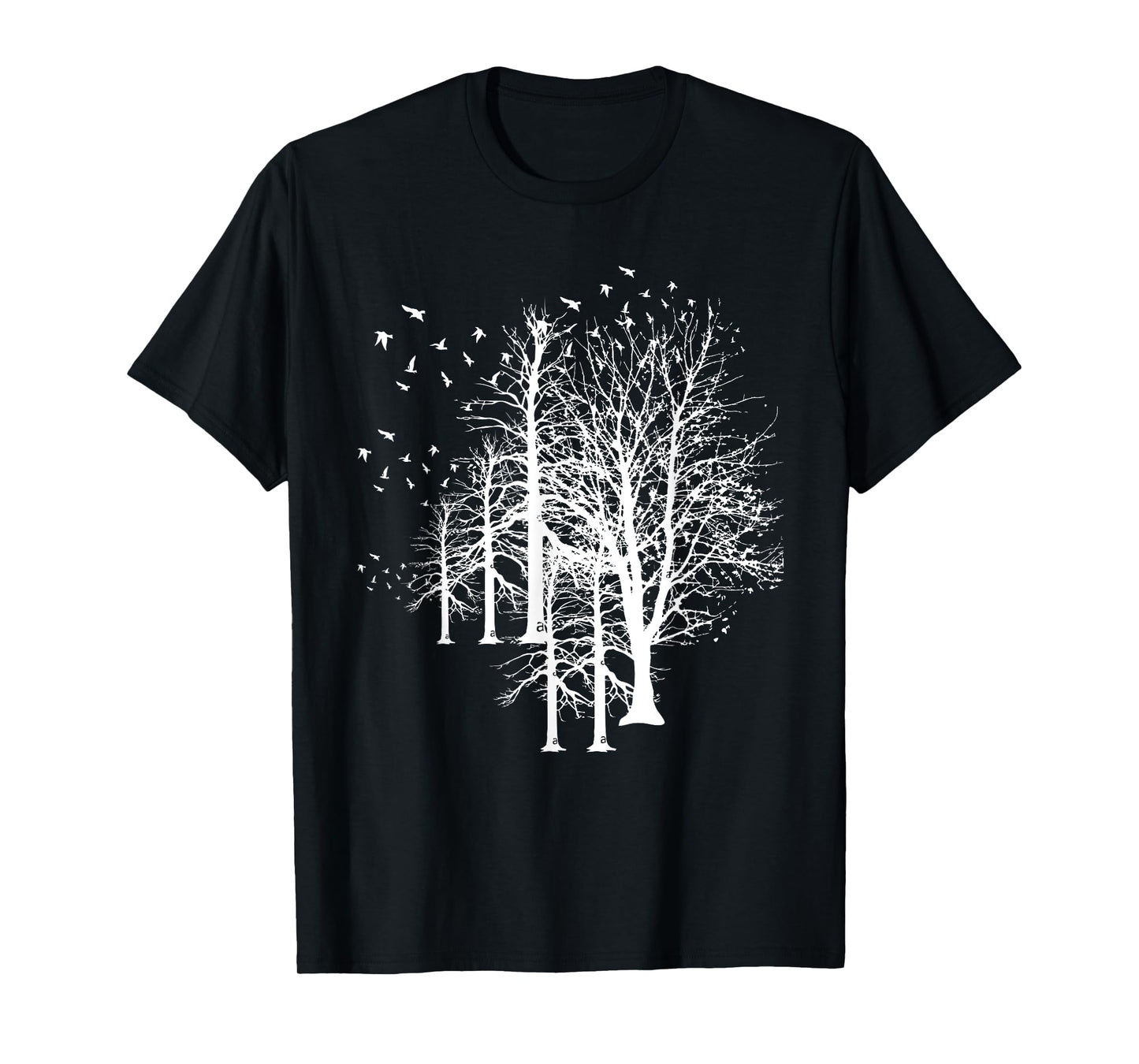 Outdoors Forest Trees Wildlife Flock Of Birds Nature T-Shirt