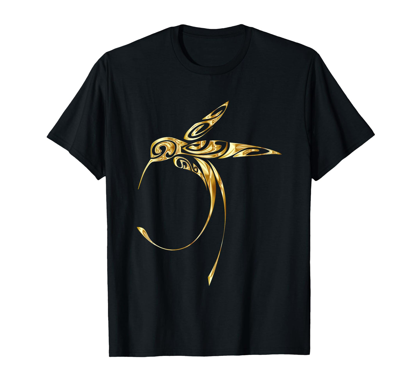 Gold Hummingbird T-Shirt Bird Animal Trochilidae Graphic Tee T-Shirt