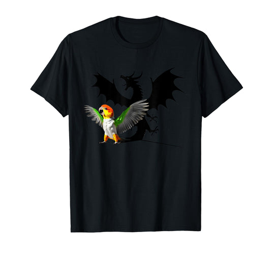 Funny Screaming White Bellied Caique Parrot Dragon Meme T-Shirt