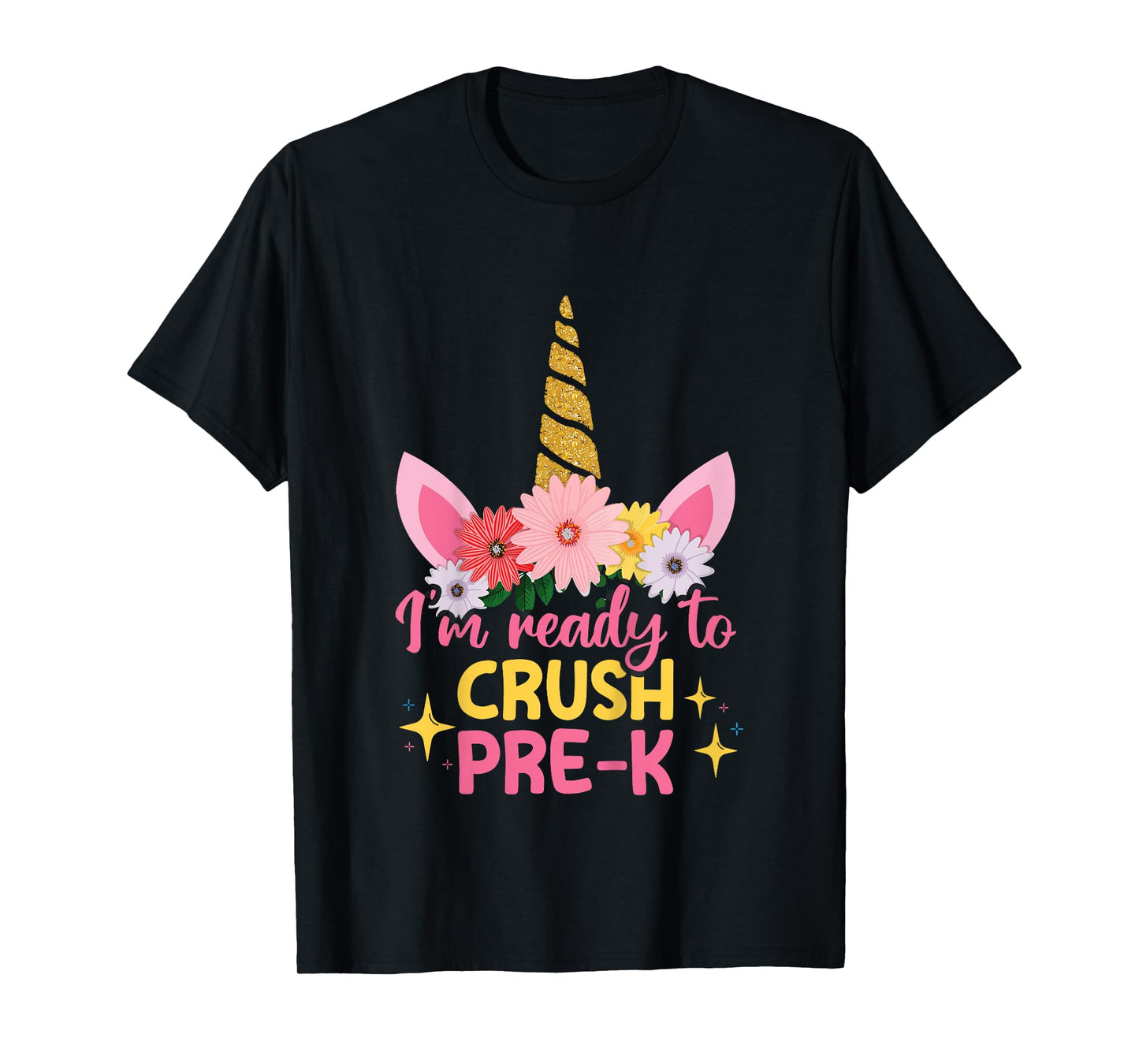 Kids Back To School First Day Of Pre-K Ready To Crush Pre-K Girls T-Shirt
