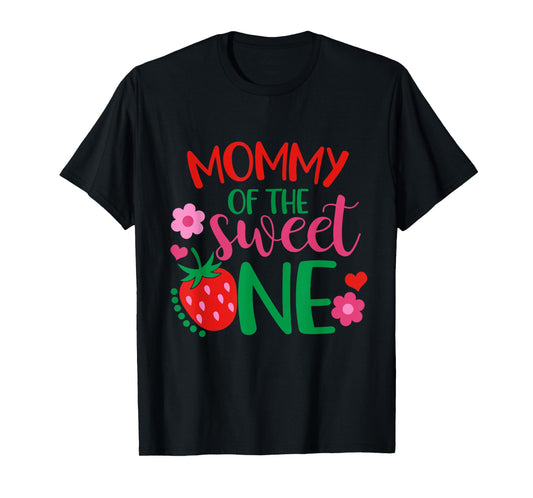 Mama Of The Berry Sweet One Strawberry First Birthday T-Shirt
