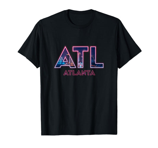 Atlanta ATL City Skyline Design T-Shirt