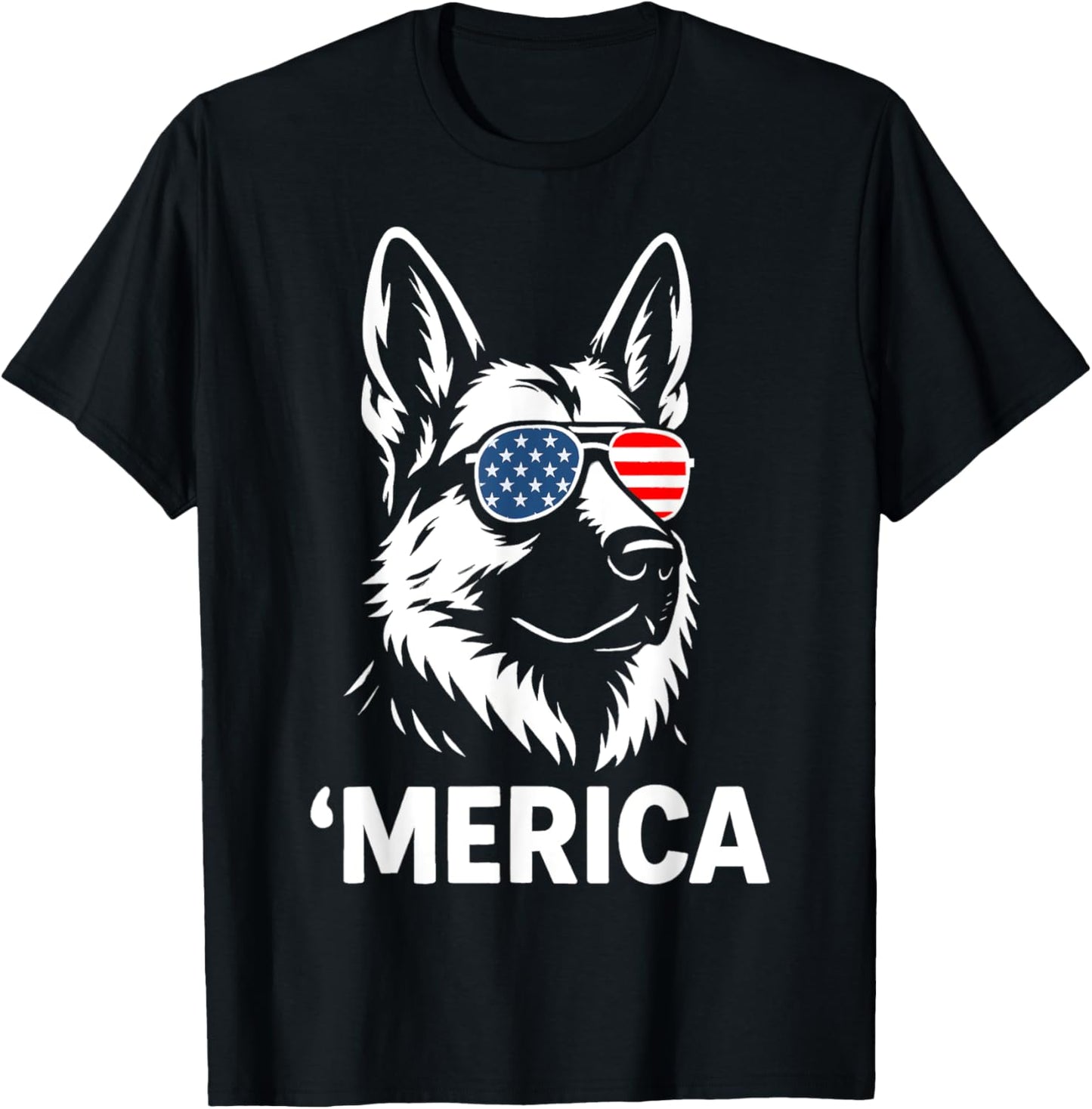 German Shepherd 4th of July Merica Men Women Kids Patriotic T-Shirt