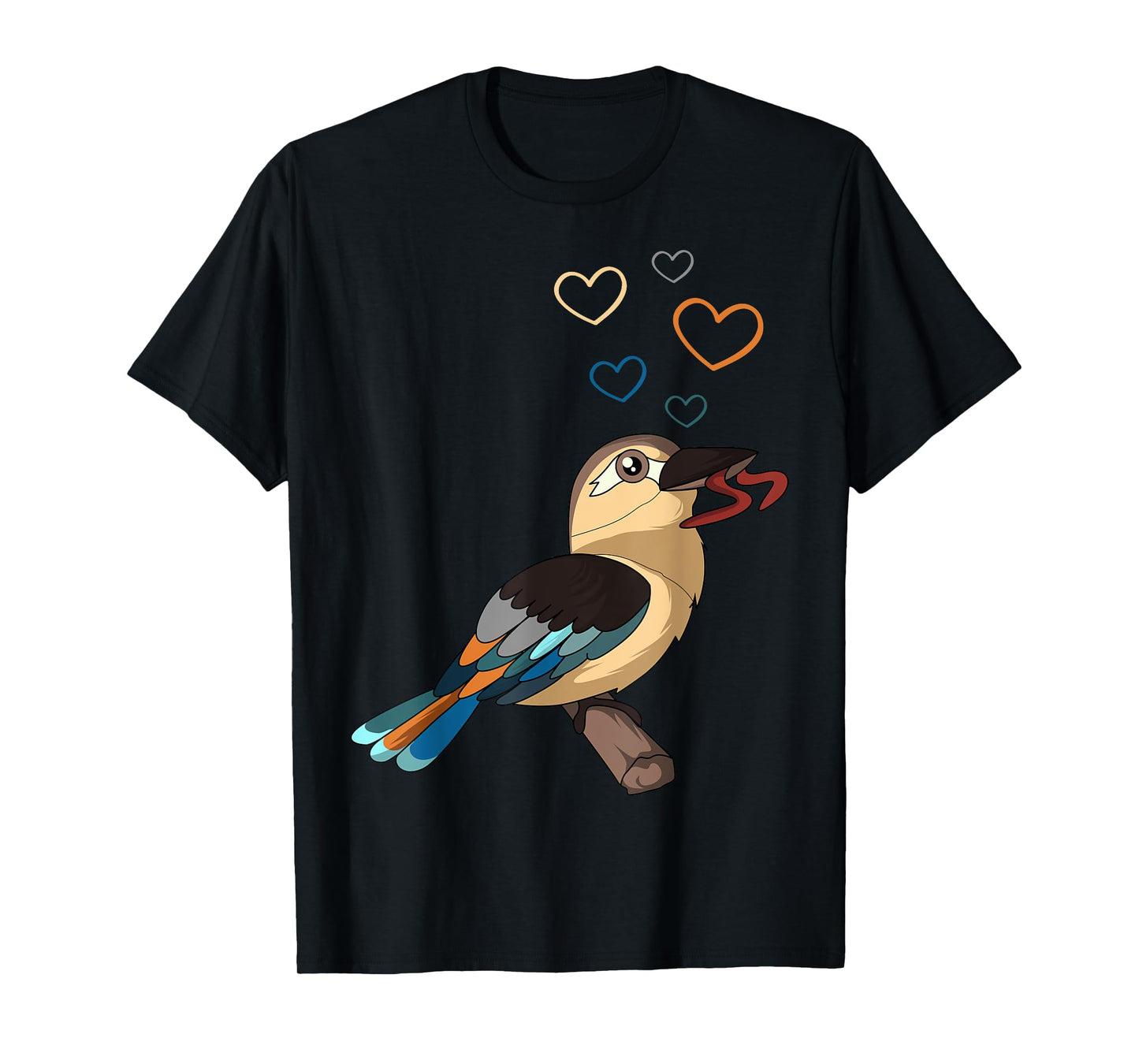 Kookaburra Heart Kingfisher Birdwatcher Ornithologist T-Shirt