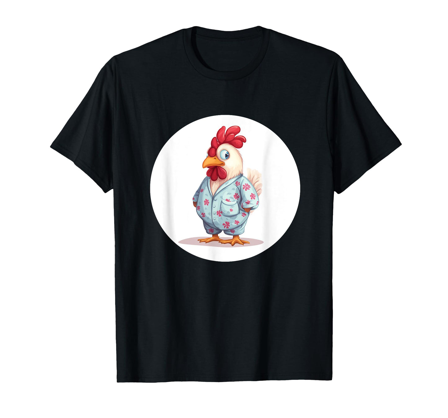 Fun looking Chicken in Pajama for Rooster Dreamer T-Shirt