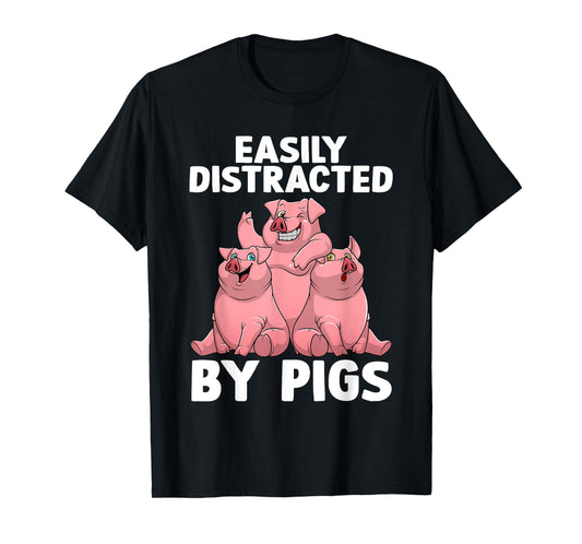 Funny Pig Design For Men Women Kids Farm Animal Pig Lovers T-Shirt
