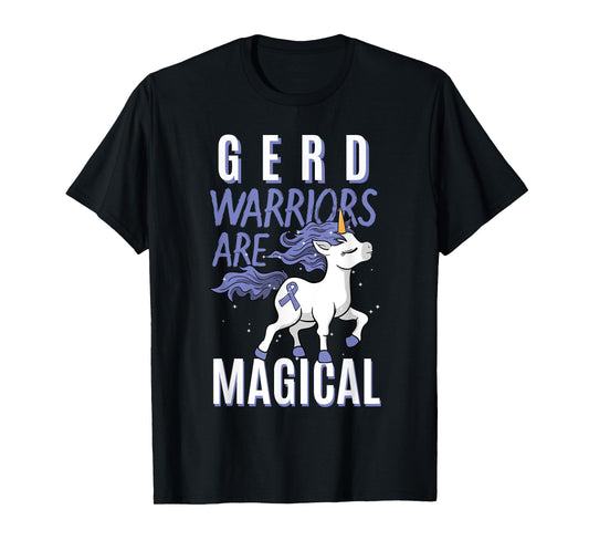 GERD Warrior Gastroesophageal Reflux Disease Unicorn Lover T-Shirt