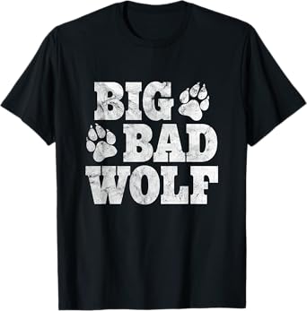 Big Bad Wolf Shirt Halloween Costume Outfit Girls Boys Gift T-Shirt