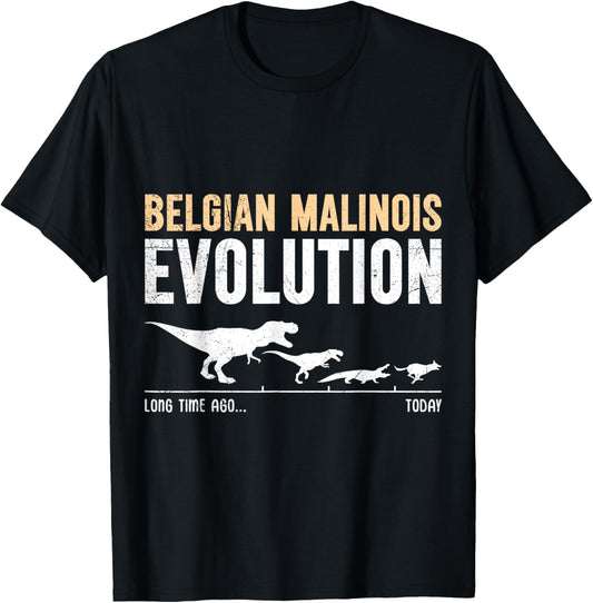BELGIAN MALINOIS EVOLUTION Dog Owner Funny Malinois T-Shirt