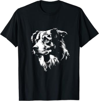 Furry Canine Aussie Australian Shepherd Dog Pet Animal Lover T-Shirt for Men Women Kids