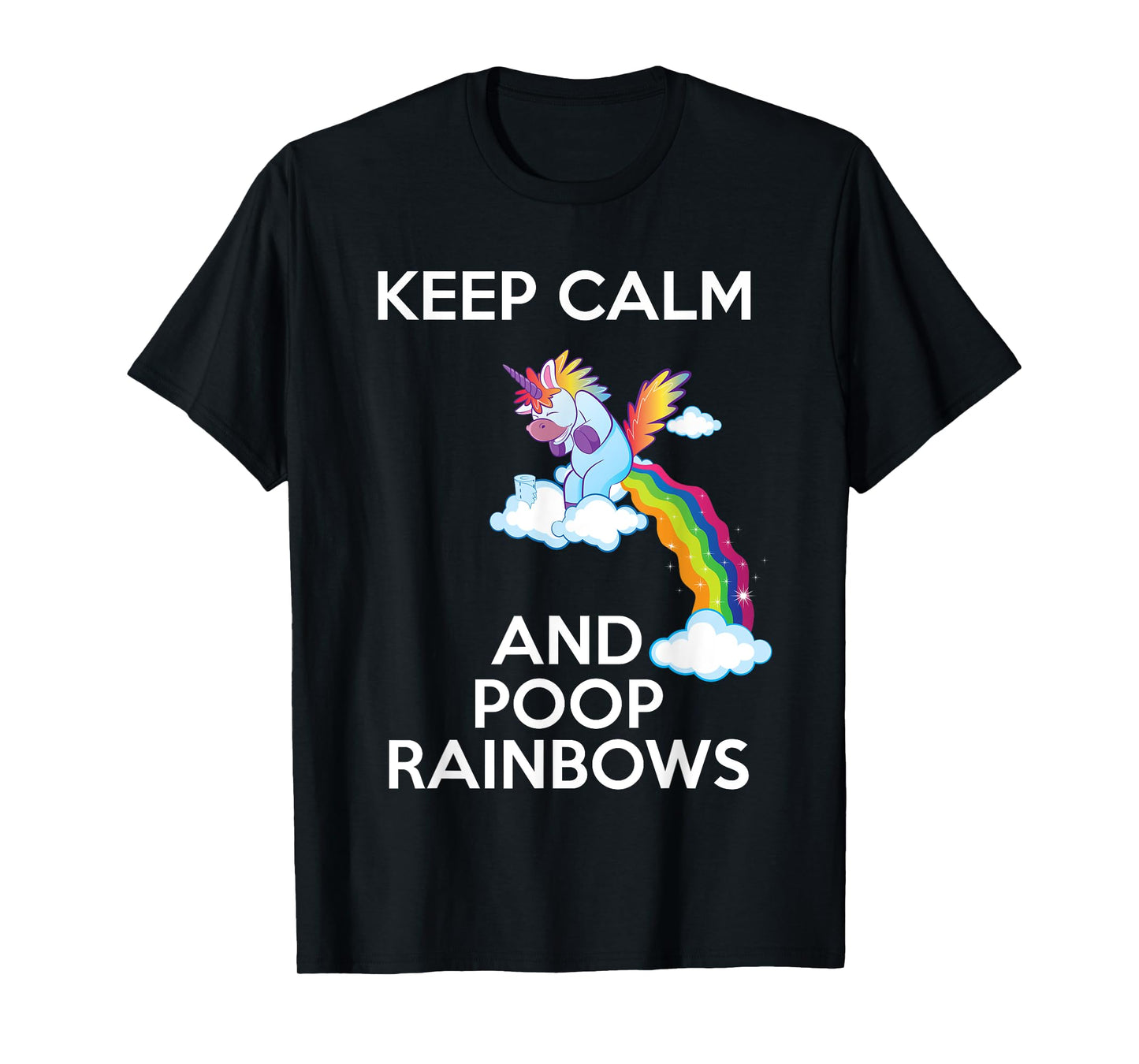 Unicorns Lover Gift Funny Rainbow Pooping Unicorn T-Shirt