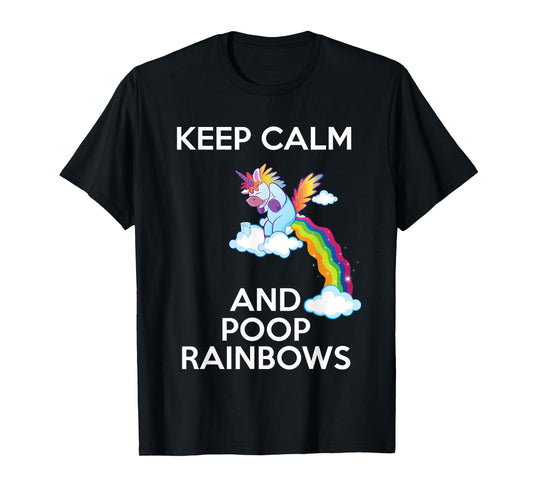 Unicorns Lover Gift Funny Rainbow Pooping Unicorn T-Shirt
