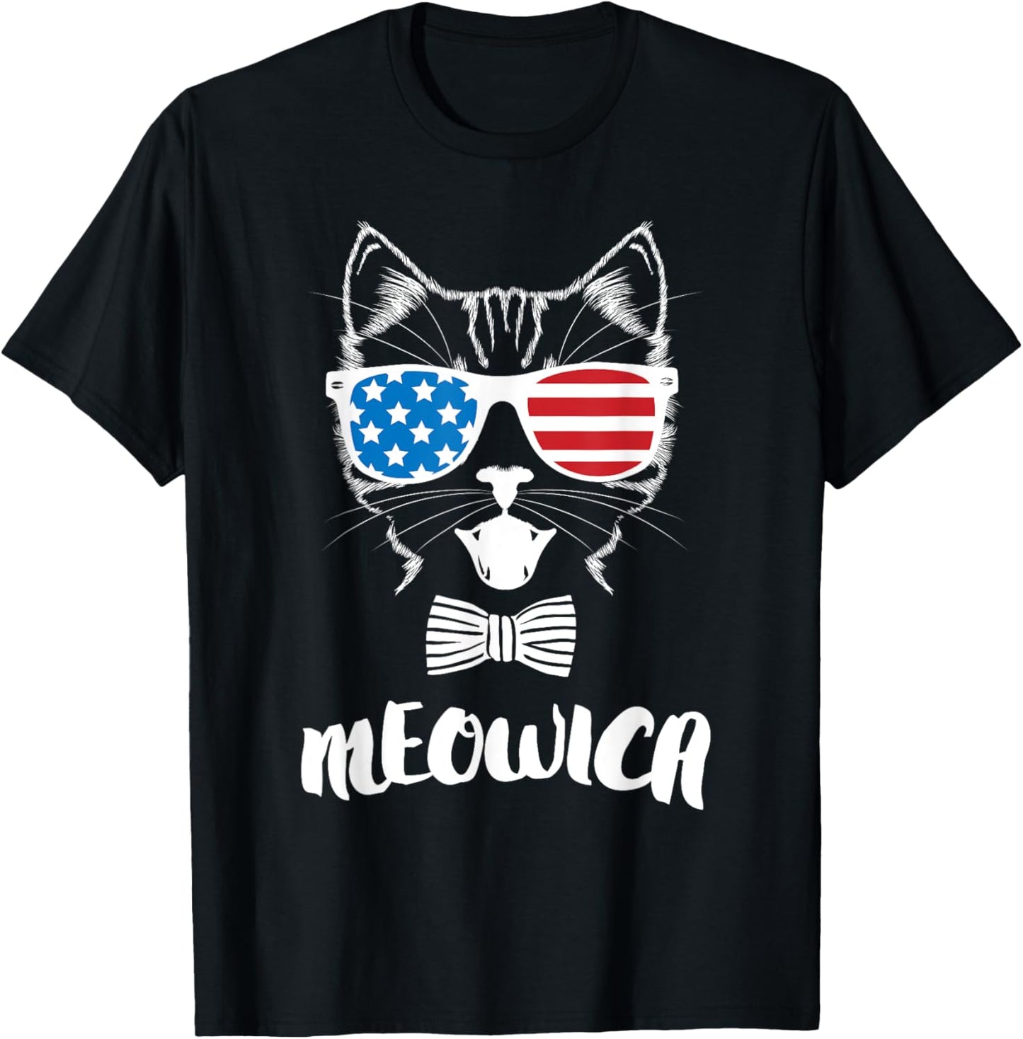 4th of July Meowica Kitty Cat T-Shirt