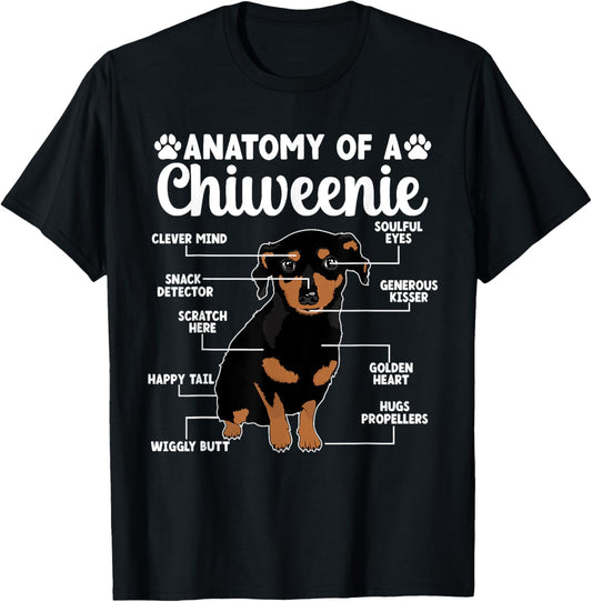 Anatomy Of A Chiweenie Owner Chiweenie Mom & Dad T-Shirt
