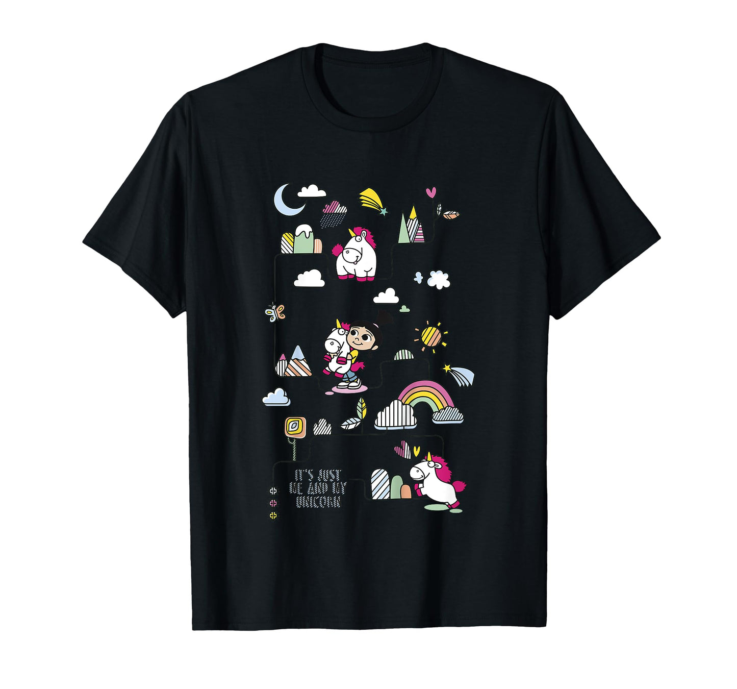 Despicable Me Minions Me And My Unicorn Graphic T-Shirt T-Shirt