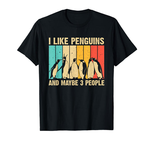 Cute Penguin Design For Men Women Kids Retro Penguin Lover T-Shirt