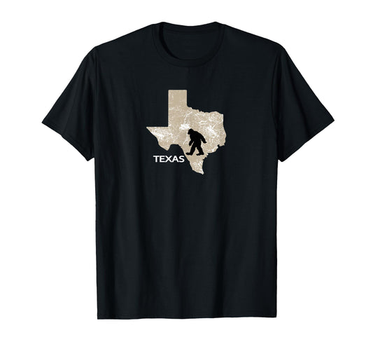 Funny Bigfoot I Believe Loves Texas TX Sasquatch T-Shirt