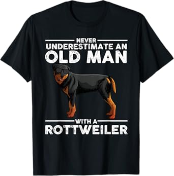Funny Rottweiler Designs For Men Dad Grandpa Rottie Lovers T-Shirt