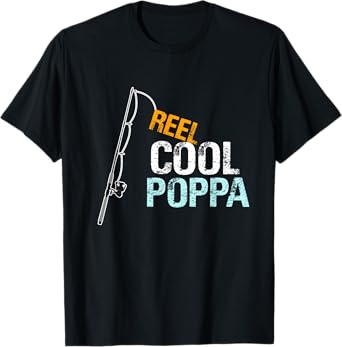 Poppa Gift from Granddaughter Grandson Reel Cool Poppa T-Shirt