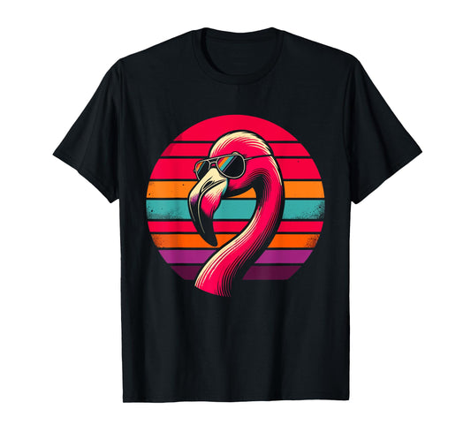 Retro Flamingo with Sunglasses T-Shirt