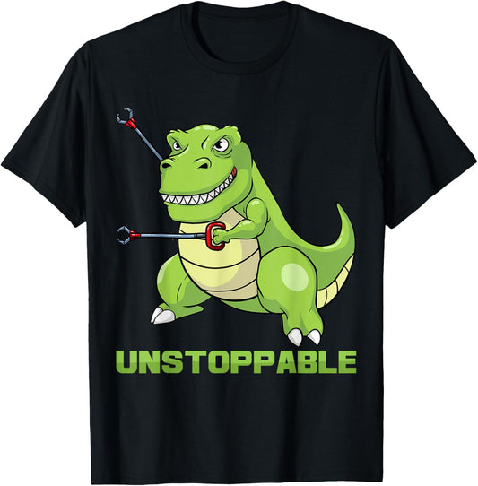 Unstoppable Tyrannosaur Funny T Rex Dino Lovers Humor Outfit T-Shirt