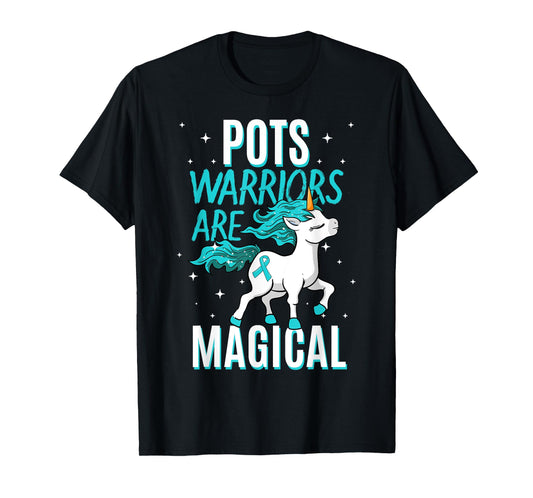POTS Warriors Are Magical Unicorn Ribbon Dysautonomia T-Shirt
