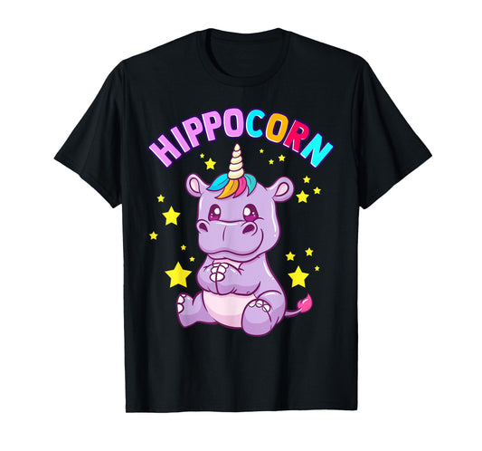 Hippocorn Hippo Unicorn Hippopotamus Magical Squad T-Shirt
