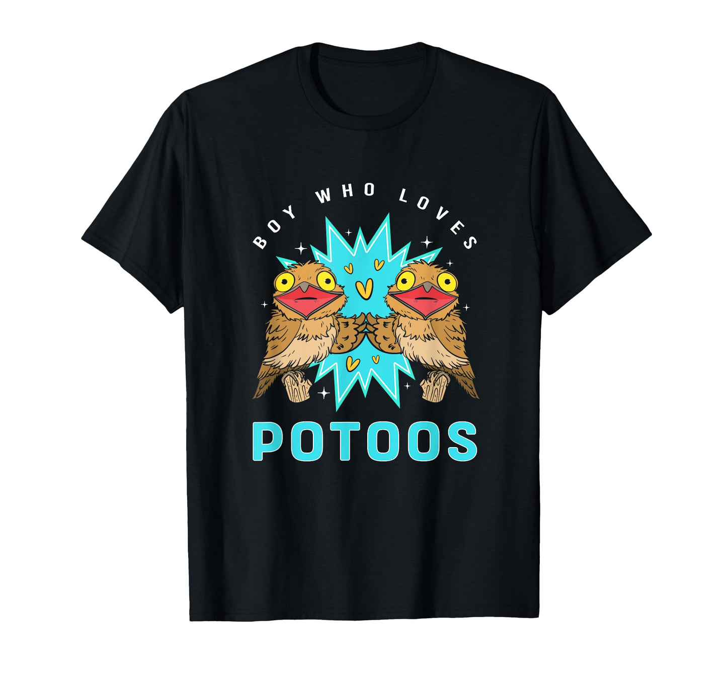 Funny Potoo Bird Lover Boy Who Loves Potoos T-Shirt