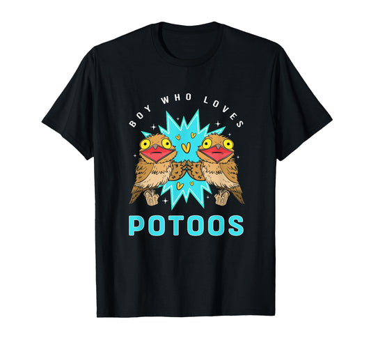 Funny Potoo Bird Lover Boy Who Loves Potoos T-Shirt