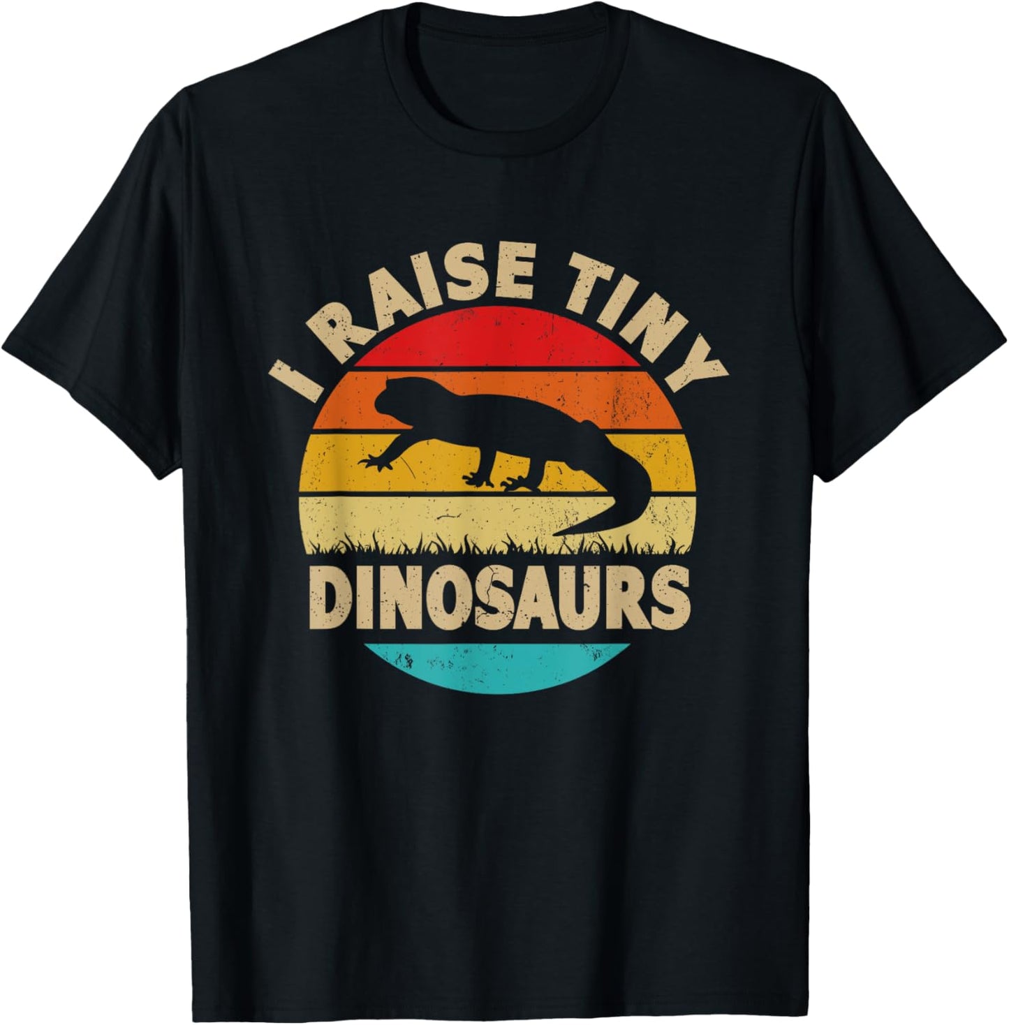 I Raise Tiny Dinosaur Vintage Retro Funny Leopard Gecko T-Shirt