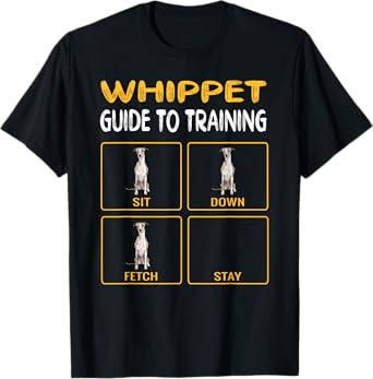 Funny Whippet Guide To Training Dog Obedience Trainer T-Shirt for Men Women