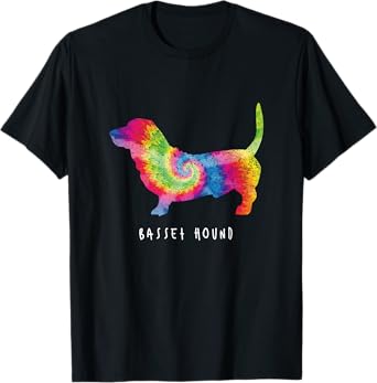 Basset Hound Lover Cute Puppy Pet Dog Owner Hippy Tie Dye T-Shirt for Men Women