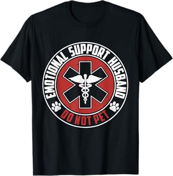 Emotional Support Husband Do Not Pet Funny Couples T-Shirt
