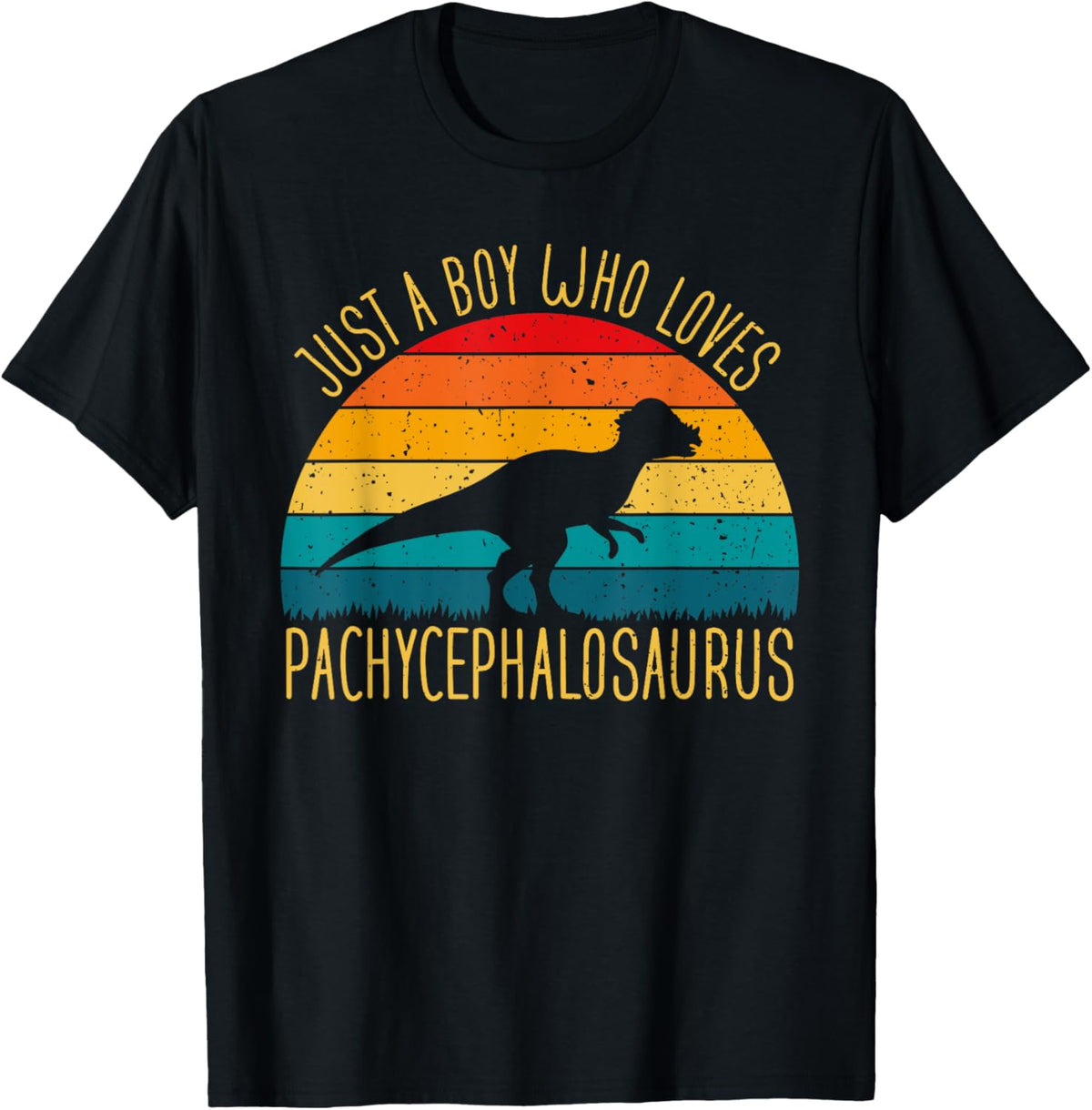 Just A Boy Who Loves Pachycephalosaurus Dinosaur Boys Kids T-Shirt