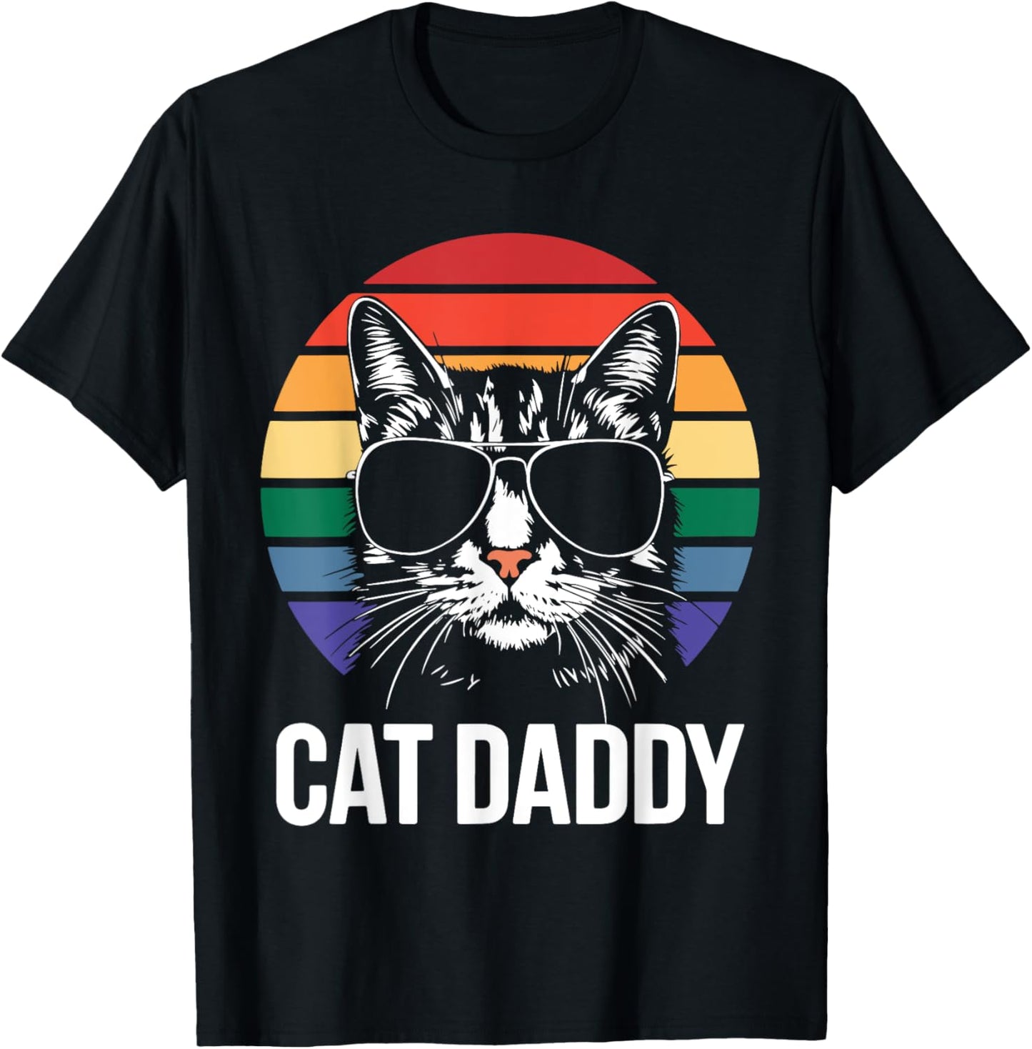 Cat Daddy Shirt Best Cat Dad Ever Men Fathers Day T-Shirt
