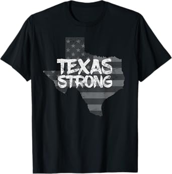 Texas Strong Shirt Unisex Letter Printed Home State Tee Top