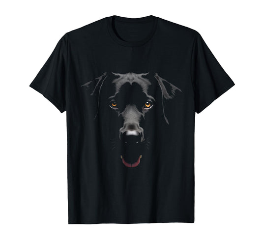 Black Labrador Retriever Dog Lab Face T-Shirt