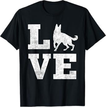 I Love My German Shepherd Shirt Funny Pet Dog Lover Gifts T-Shirt