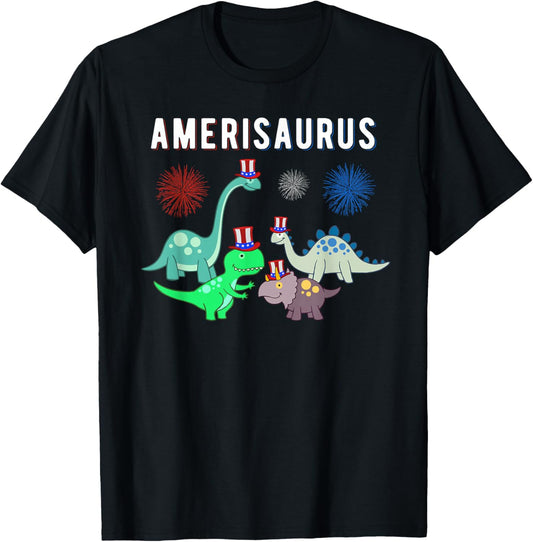American Dinosaur Shirt, July 4th Patriot Dino Tee Gift T-Shirt