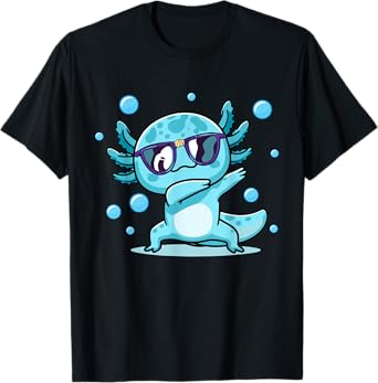 Cute Funny Axolotl Dabbing For Girls Boys Kids Women T-Shirt