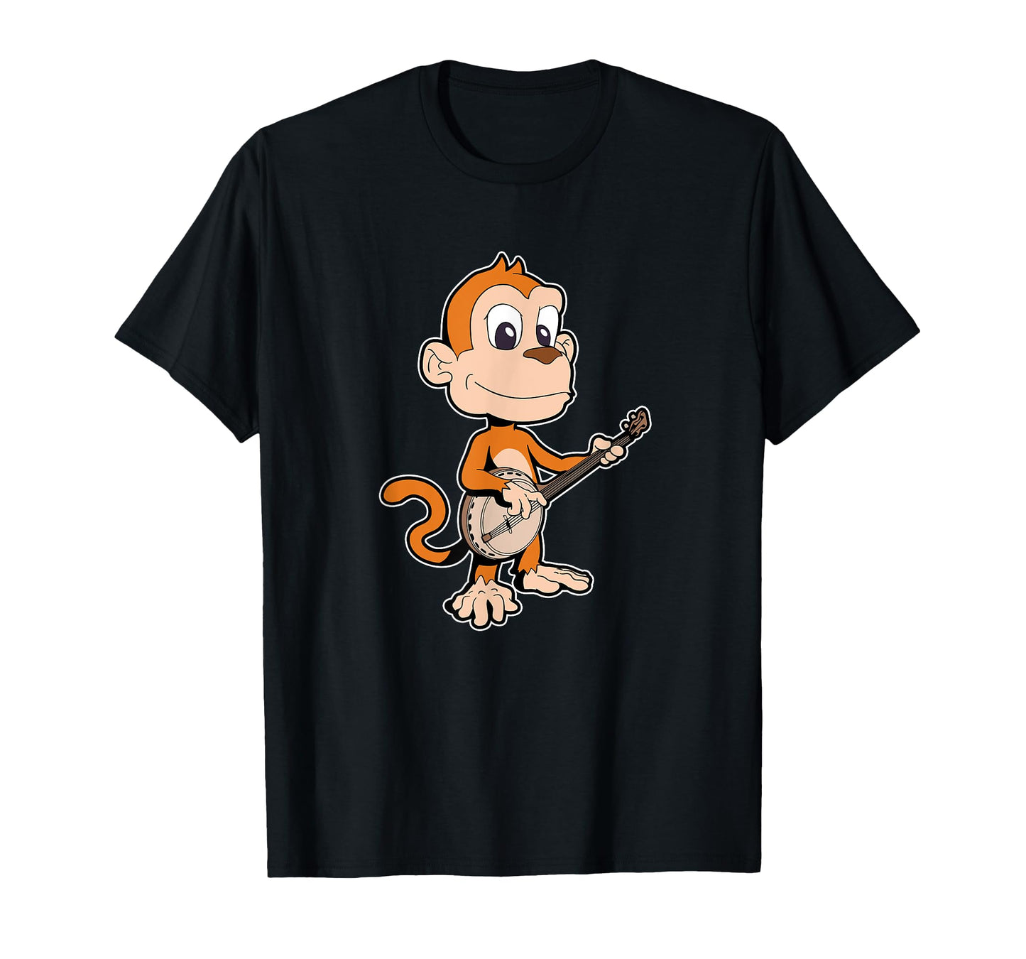 Comic monkey playing banjo T-Shirt