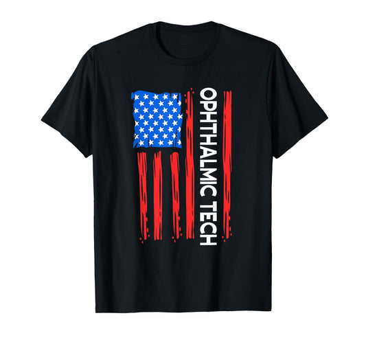 Patriotic Ophthalmic Technician Women Men T-Shirt