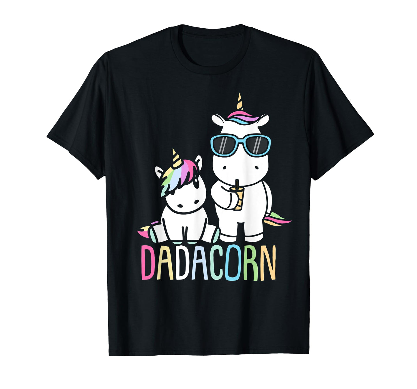 Funny Father's Day Dadacorn Shirt Unicorn Dad Baby T-Shirt
