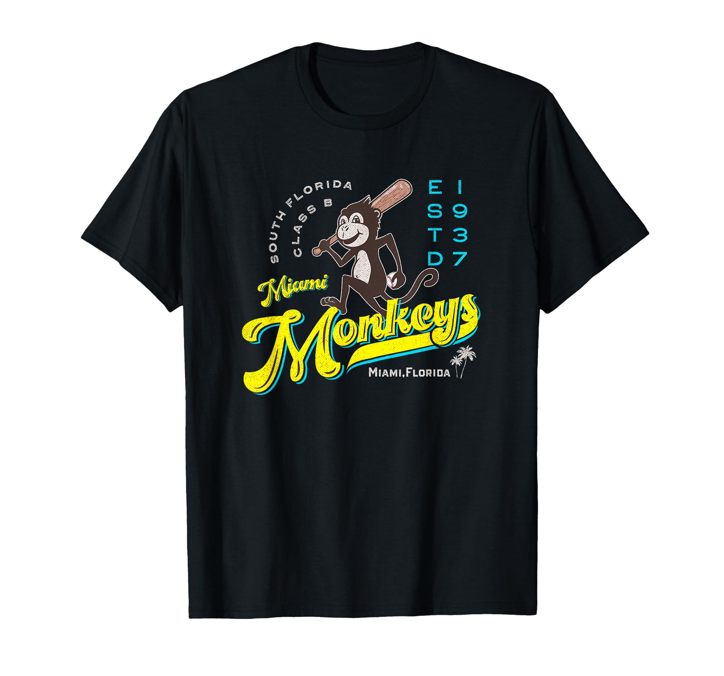 Miami Monkeys Baseball Retro Minor League Baseball Team T-Shirt