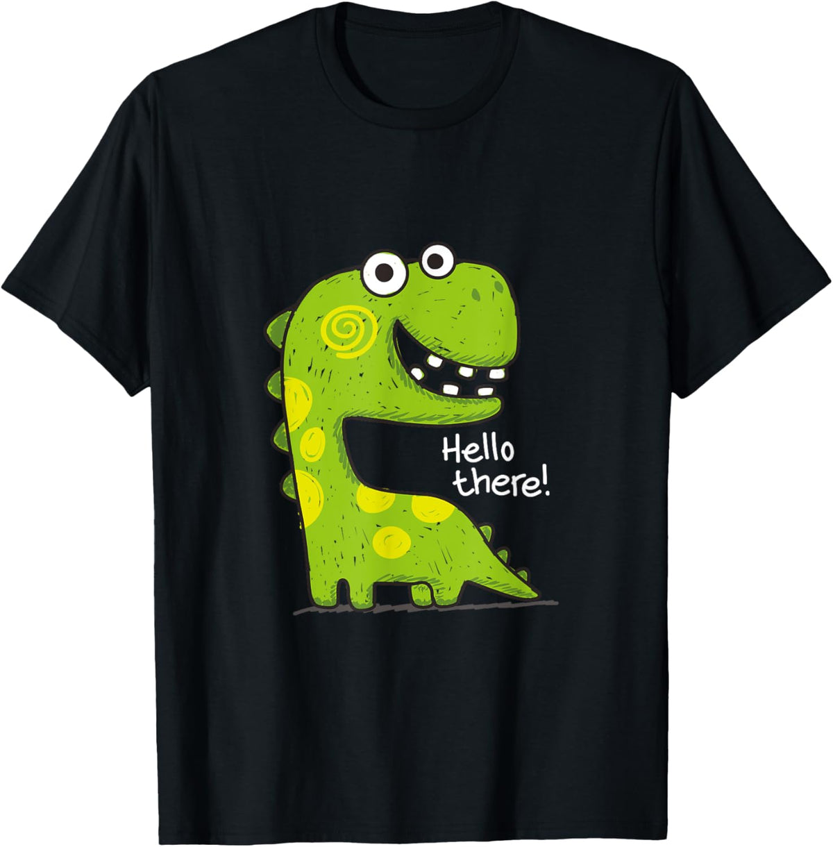 Funny Cute T-Rex Dinosaur Green Dino Adult And Kids T-Shirt