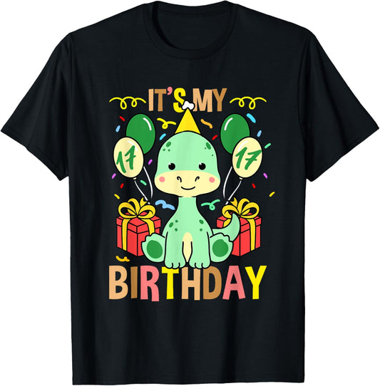 Its My 17th Birthday Brachiosaurus Dinosaur T-Shirt