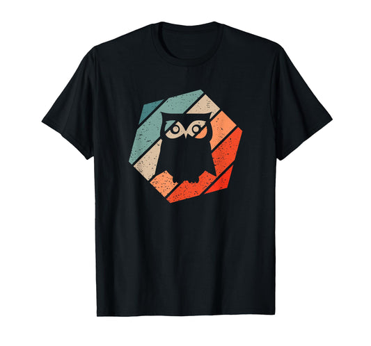 Owl Retro Style Vintage T-Shirt