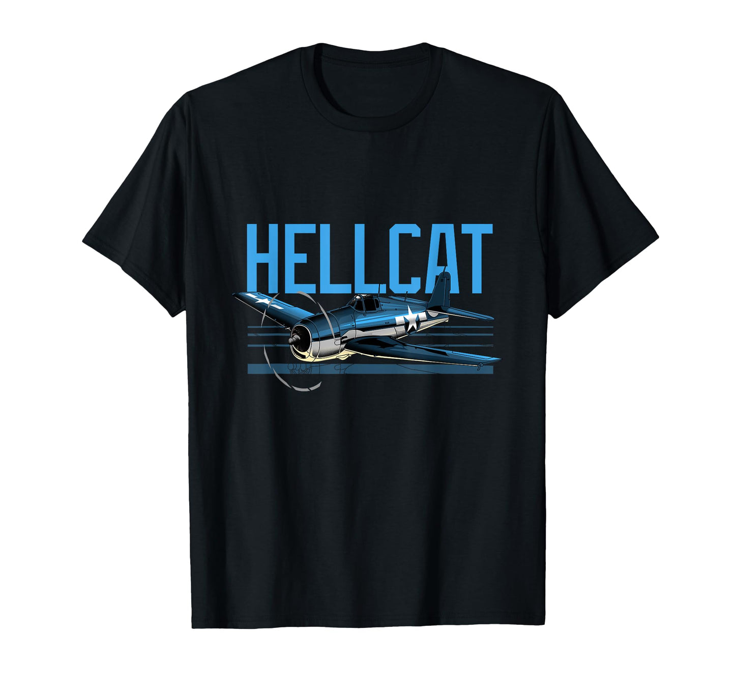 USA Military Warbird Airplane Hellcat WWII Vintage Fighter T-Shirt